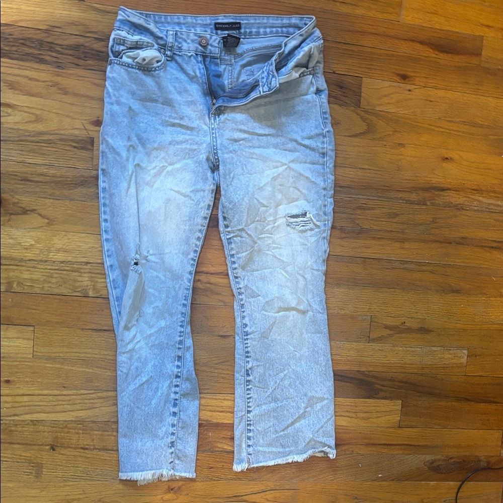 Sincerely Jules Light Blue Cropped Jeans